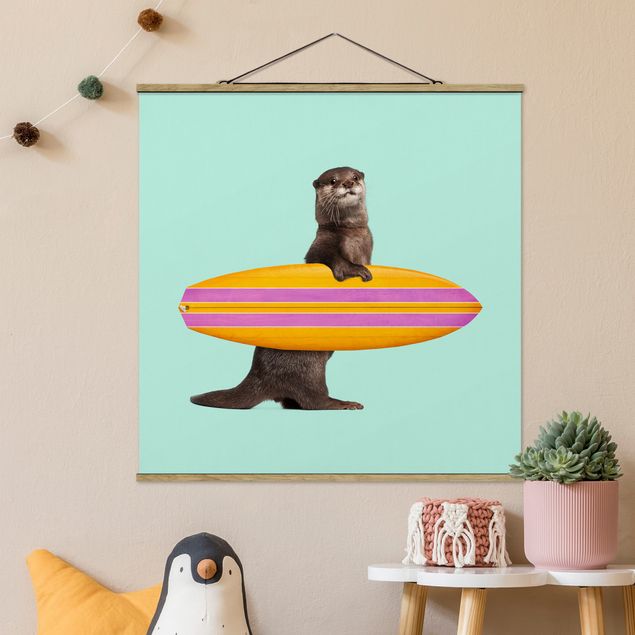 Decoración en la cocina Otter With Surfboard