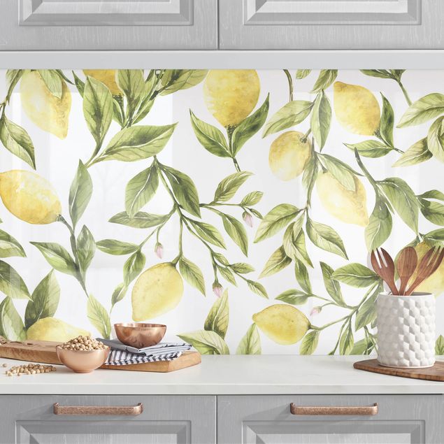 Decoración cocina Fruity Lemons With Leaves