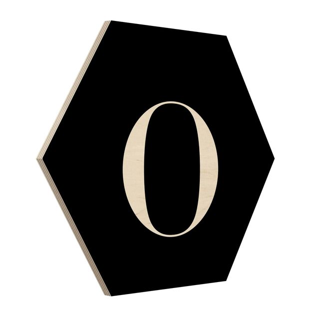 cuadros hexagonales Letter Serif Black O