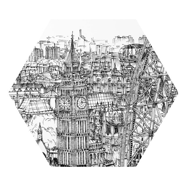 Cuadros en blanco y negro City Study - London Eye