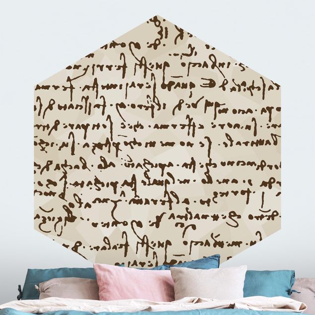 Papeles pintados modernos Da Vinci Manuscript