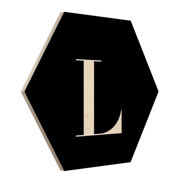 Cuadros hexagonales Letter Serif Black L