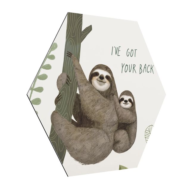 Cuadros infantiles animales Sloth Sayings - Back