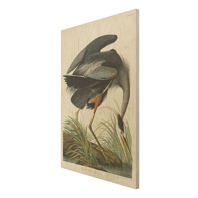 Cuadros Vintage Board Blue Heron