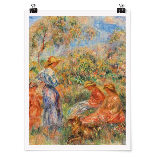 Estilos artísticos Auguste Renoir - Three Women and Child in a Landscape