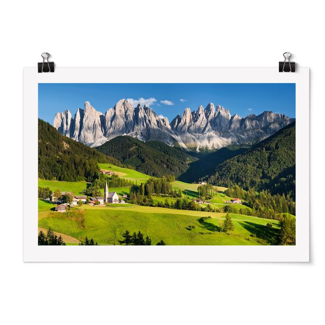 Cuadro con paisajes Odle In South Tyrol