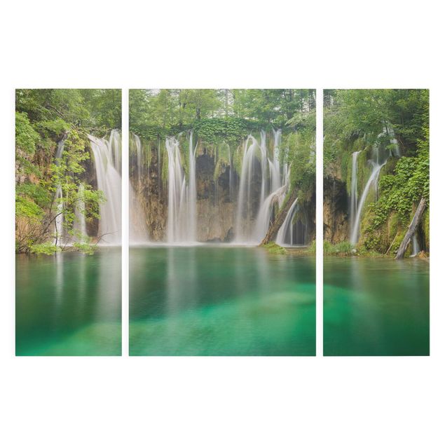Lienzos paisajes naturales Waterfall Plitvice Lakes