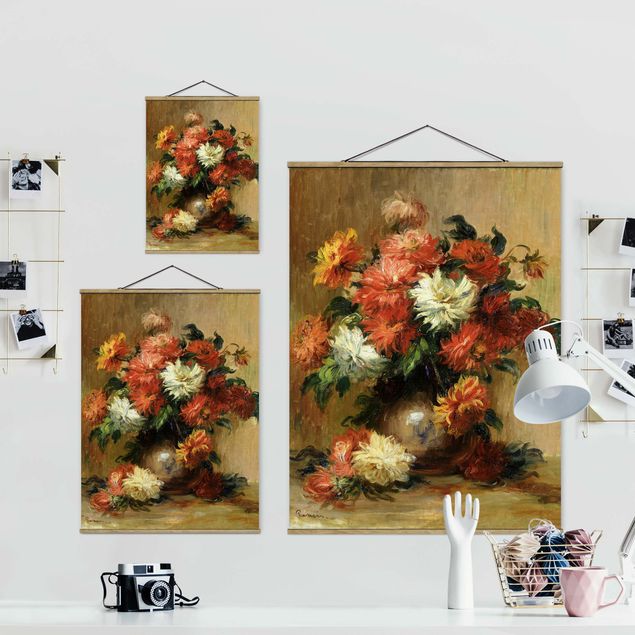 Cuadros de flores Auguste Renoir - Still Life with Dahlias