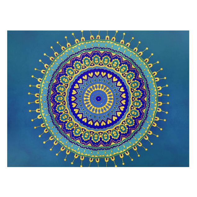 Láminas de cuadros famosos Mandala Blue Gold