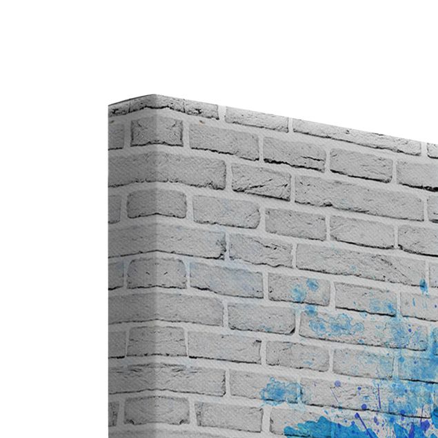 Cuadros modernos White Brick Wall World Map
