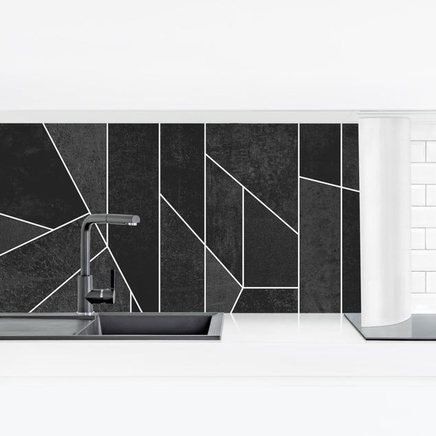 Salpicadero cocina Black And White Geometric Watercolour