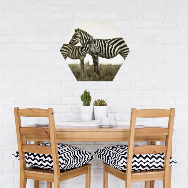 Cuadros de África Zebra Couple