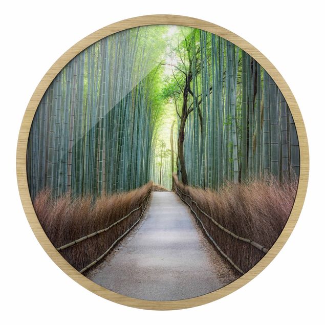 Cuadro redondo The Path Through The Bamboo