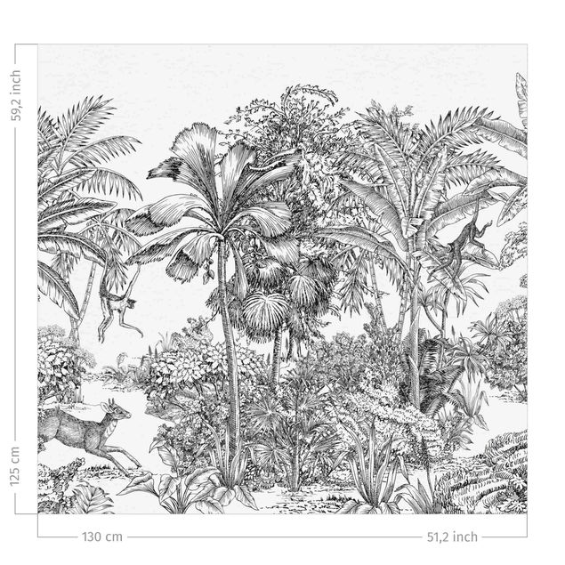 cortina a medida Detailed Drawing Of Jungle