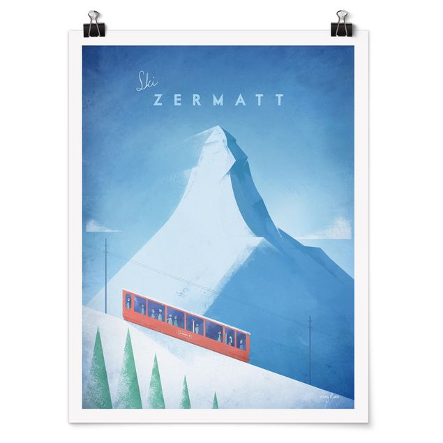 Cuadros paisajes Travel Poster - Zermatt