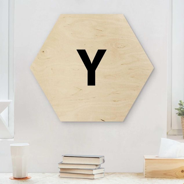 cuadros en madera con frases Letter Y White