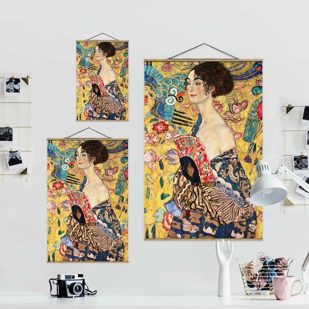 Cuadros de retratos Gustav Klimt - Lady With Fan