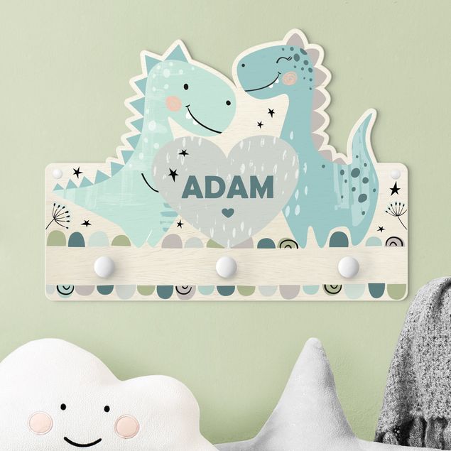 Decoración infantil pared Dino Pastel With Customised Name