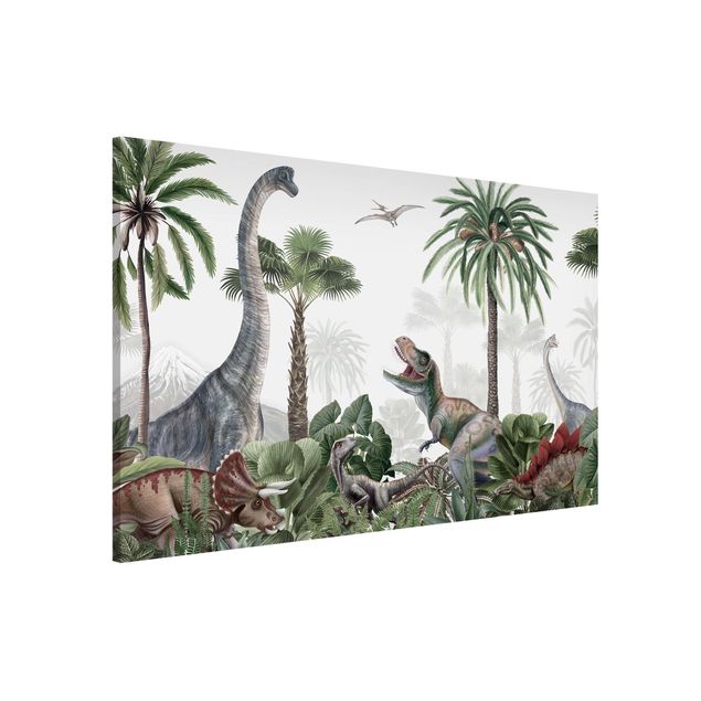 Decoración infantil pared Dinosaur giants in the jungle