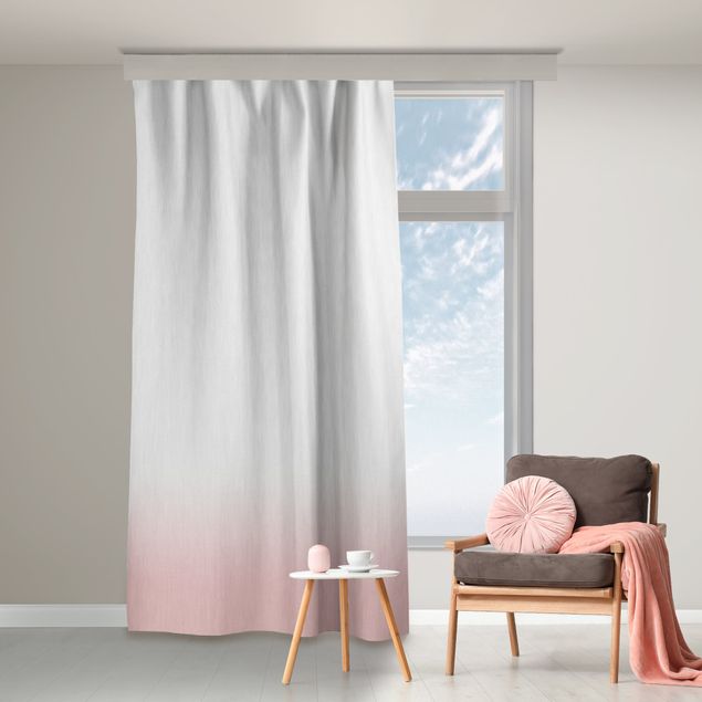 modernas cortinas salon Dip Dye Pale Pink