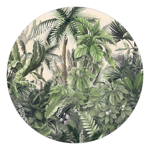 Papel pintado Jungle Plants In Green
