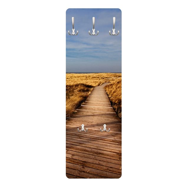 Perchero madera pared Dune Path On Sylt