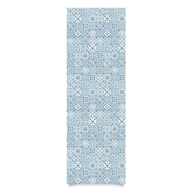 Laminas adhesivas pared Patterned Tiles Blue White