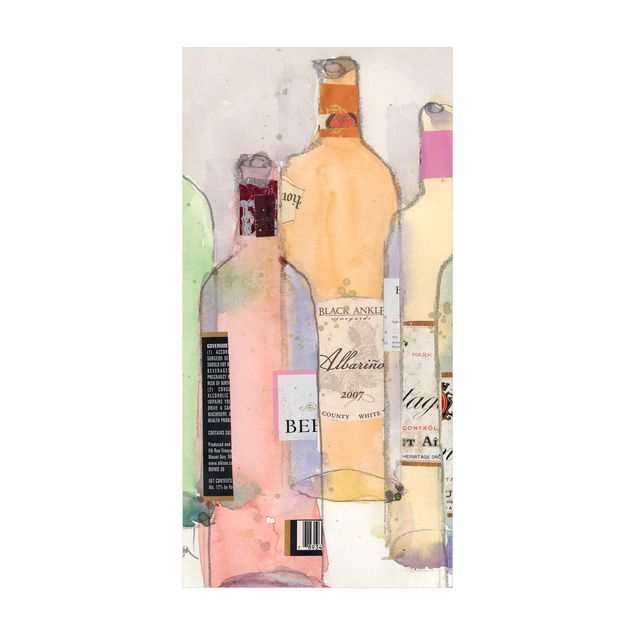Alfombras color beige Wine Bottles In Watercolour II