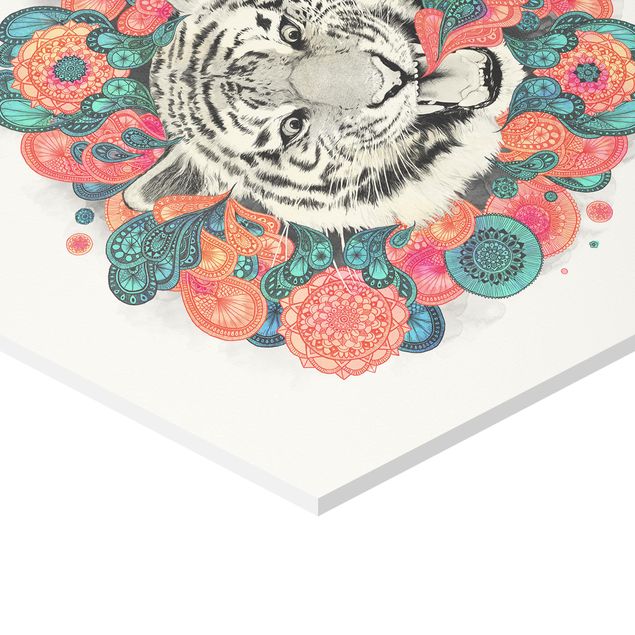 Cuadros Illustration Tiger Drawing Mandala Paisley