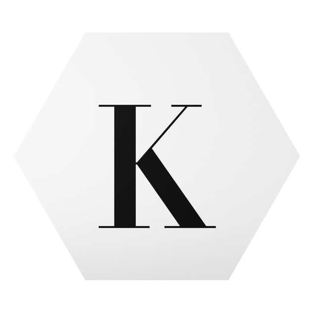 Cuadros Letter Serif White K