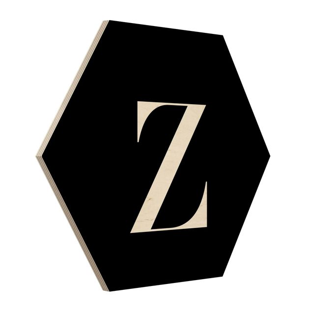 Cuadros hexagonales Letter Z Serif Black