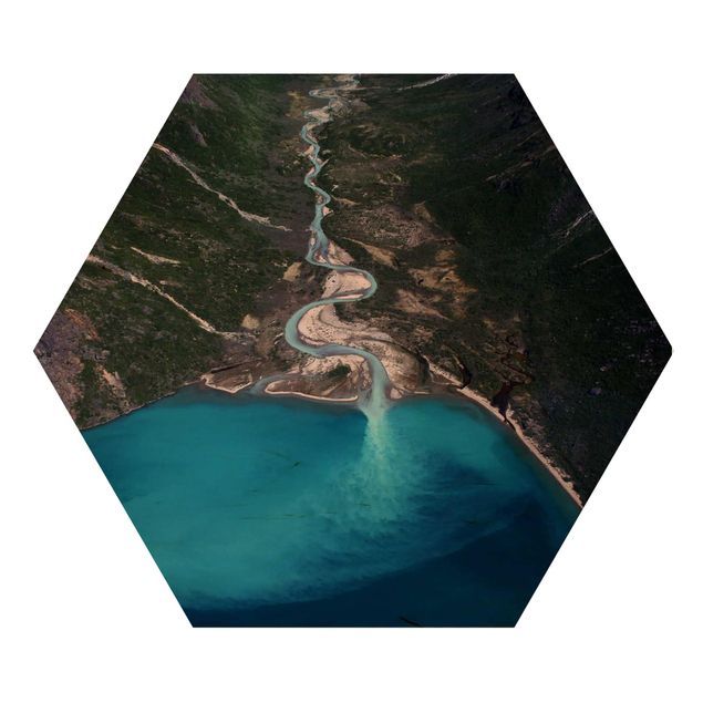 cuadro hexagonal River In Greenland