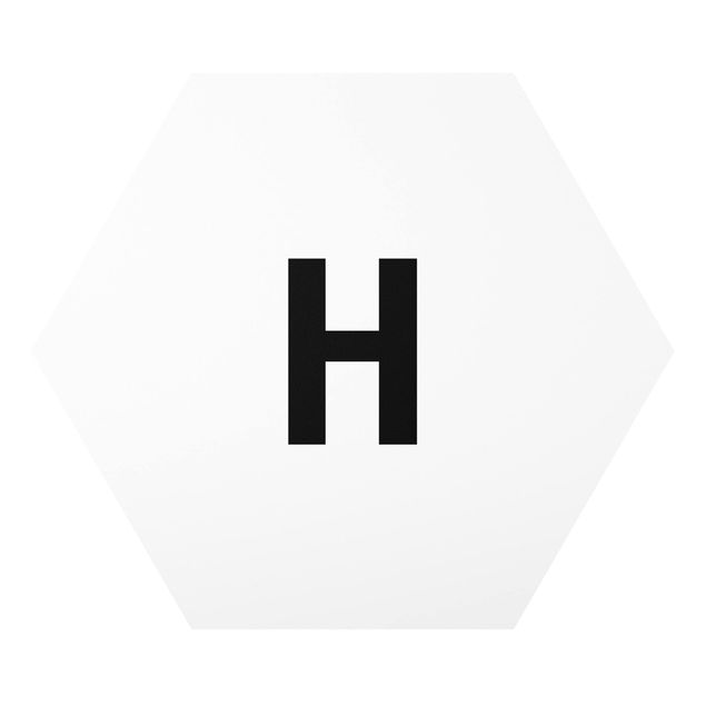 Cuadros modernos Letter White H