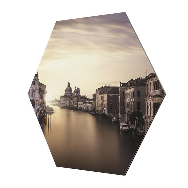 cuadro hexagonal Evening In Venice