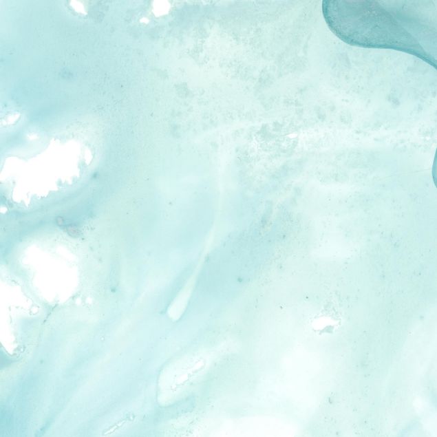 Láminas adhesivas en turquesa Emulsion In White And Turquoise I