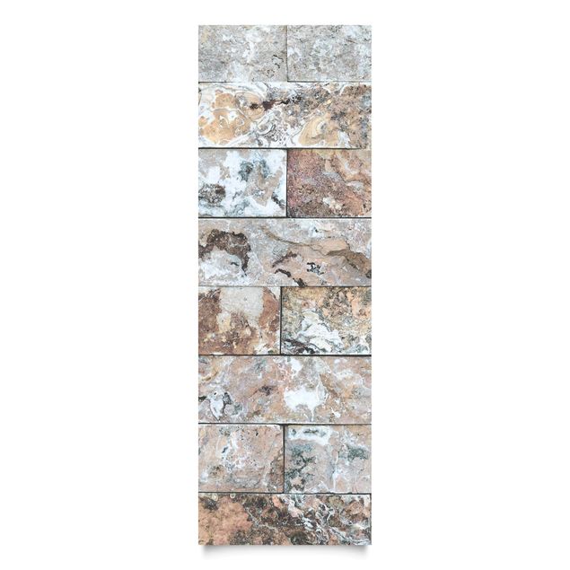 Láminas adhesivas en beige Natural Marble Stone Wall