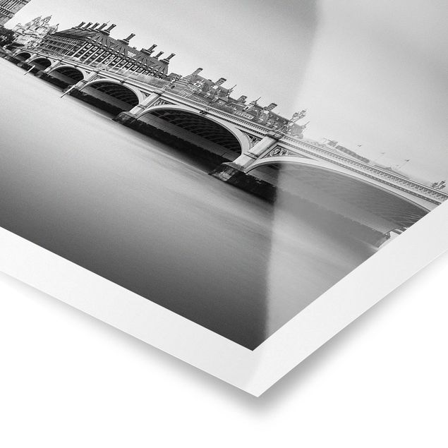 Cuadros en blanco y negro Westminster Bridge And Big Ben