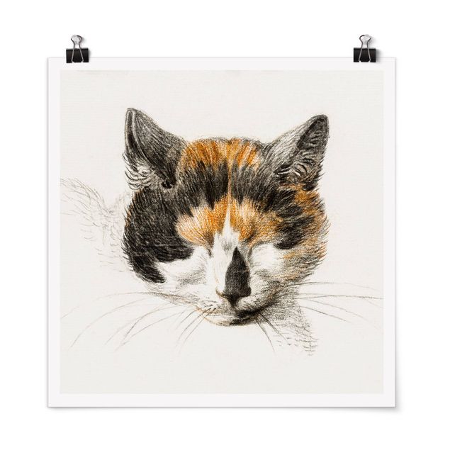 Póster animales Vintage Drawing Cat IV