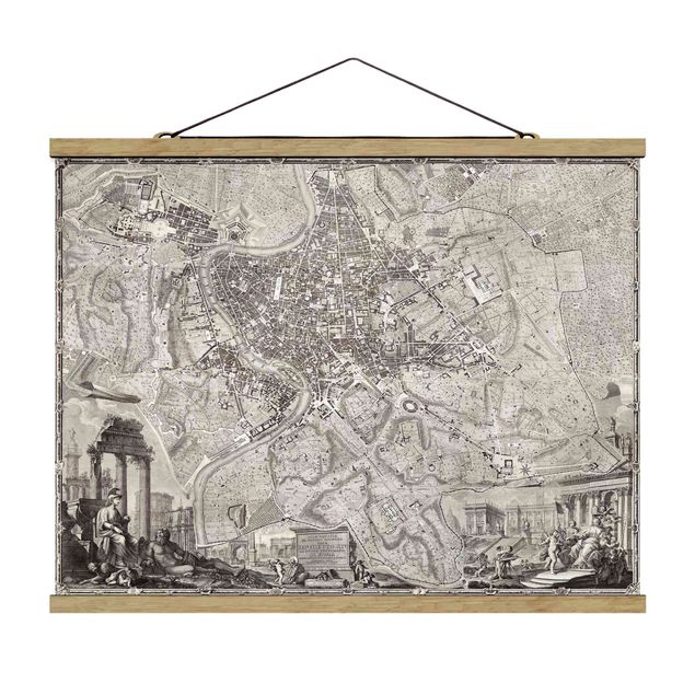 Cuadros mapamundi Vintage Map Rome