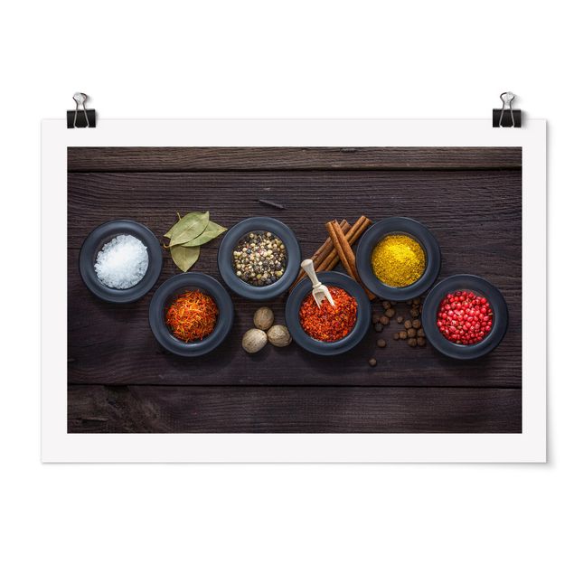 Reproducciónes de cuadros Black Bowls With Spices