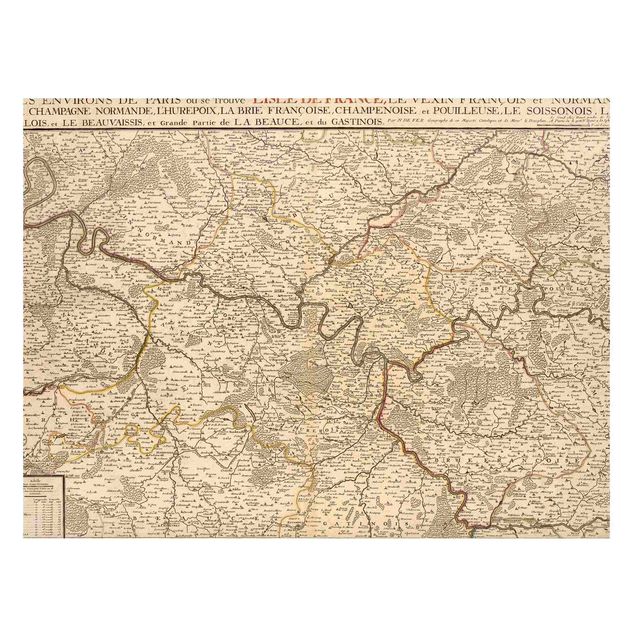 Tableros magnéticos mapamundi Vintage Map France