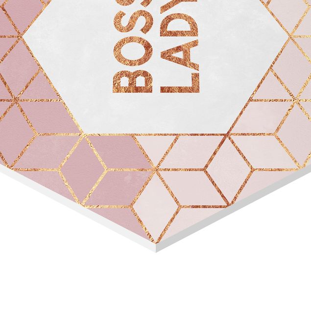 Cuadros hexagonales Boss Lady Hexagons Pink