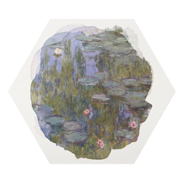 Cuadros paisajes WaterColours - Claude Monet - Water Lilies (Nympheas)