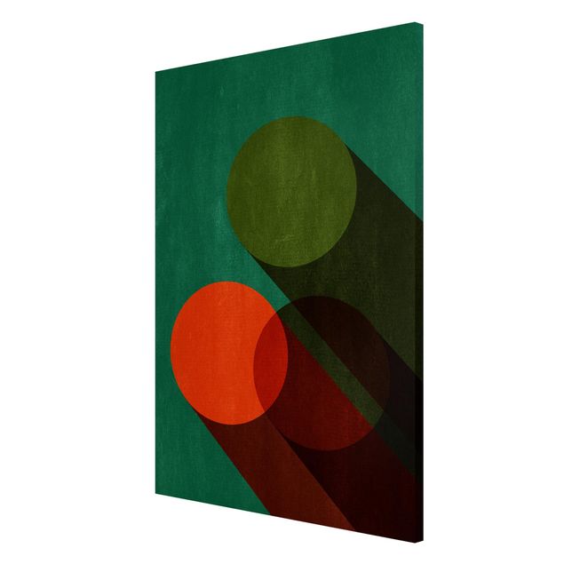 Cuadros abstractos modernos Abstract Shapes - Circles In Green And Red