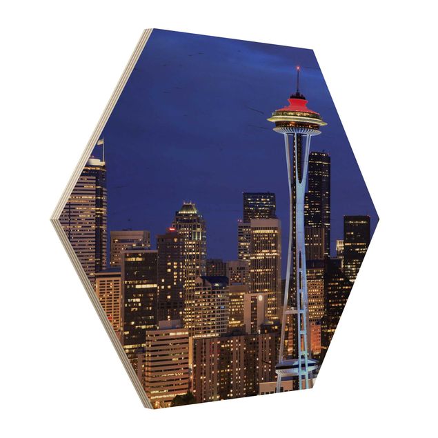 Hexagon Bild Holz - Seattle