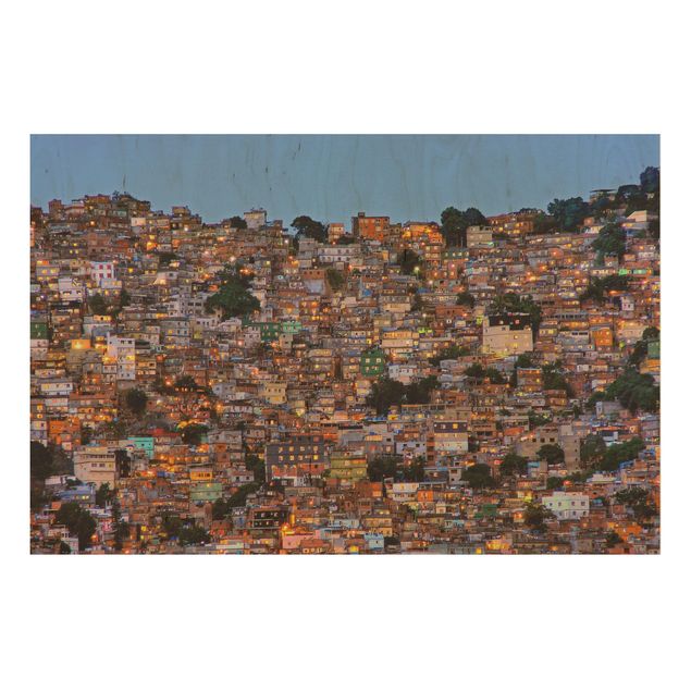 Decoración en la cocina Rio De Janeiro Favela Sunset