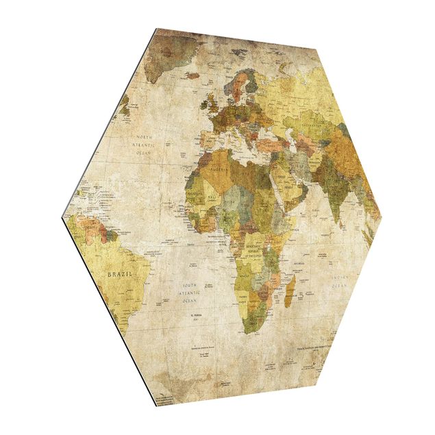 Cuadros retro World map