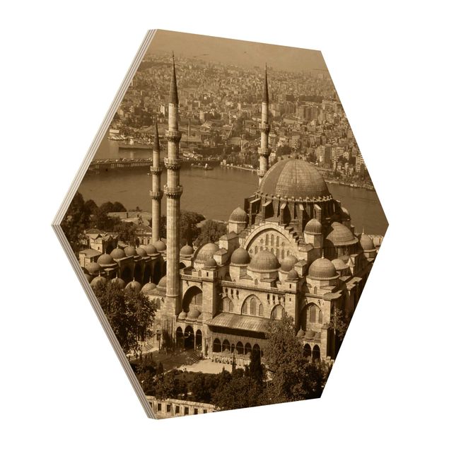 Hexagon Bild Holz - Old Mosque