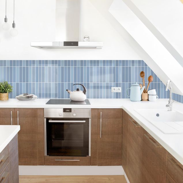 Salpicaderos de cocina efecto teja Subway Tiles - Light Blue