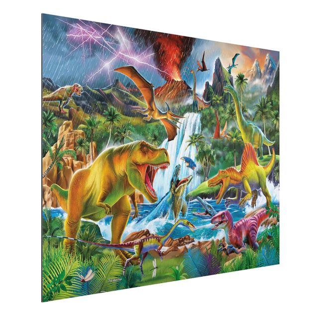 Decoración habitación infantil Dinosaurs In A Prehistoric Storm